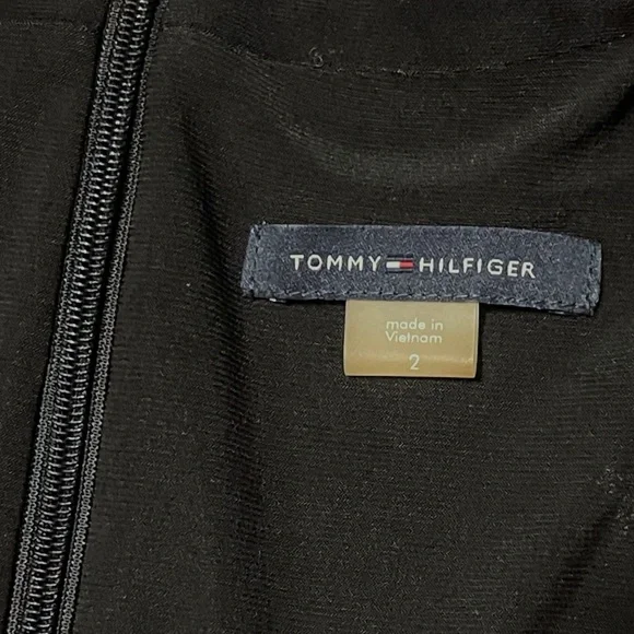 Tommy Hilfiger Black Sleeveless Ruffle V-Neck Jumpsuit Women’s Size 2 Stretchy - Picture 5 of 9